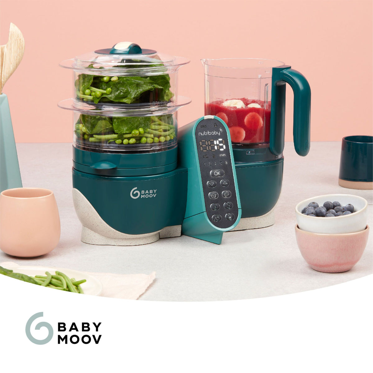 Babymoov Füttermaschine – Nutribaby Plus – Opal Green – Füttermaschine – MamaMilla