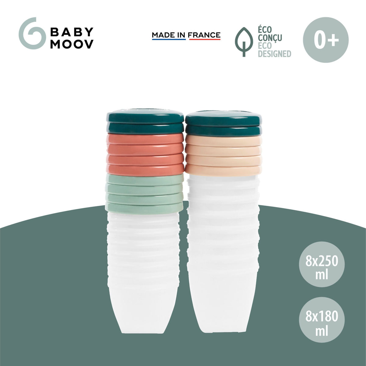 Babymoov Futtereimer (ECO) – 8x250 ml + 8x180 ml – Futtereimer – MamaMilla