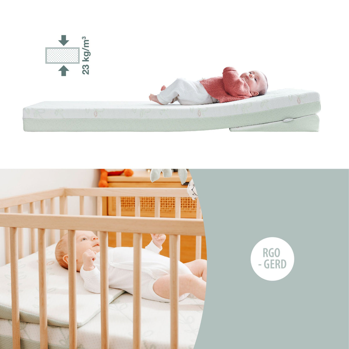 Babymoov Keilkissen gegen Reflux, Husten und Erkältung – breit – Keil – MamaMilla