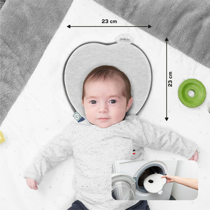 Babymoov Ergonomisches Babykissen (Lovenest) – Grau (0–4 m) – Baby-Kopfkissen – MamaMilla