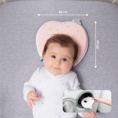 Babymoov Ergonomisches Babykissen (Lovenest) – Rosa (0–4 m) – Baby-Kopfkissen – MamaMilla