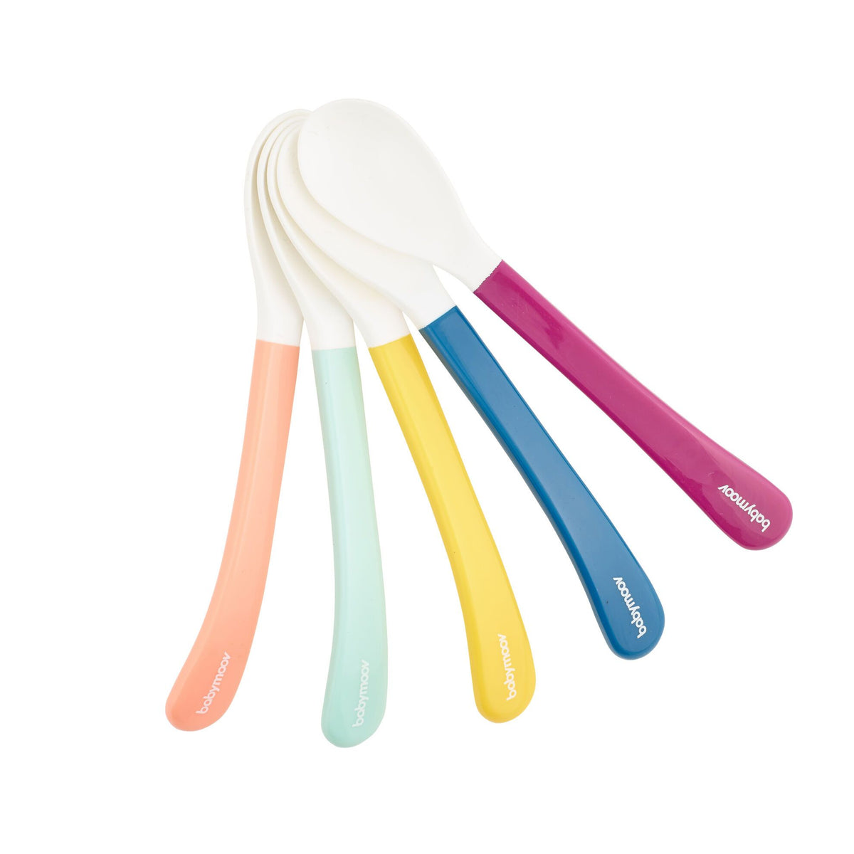 Babymoov Silikonlöffel für Brei und Brei +8 Monate – 5 Stück (Set) – Besteck – MamaMilla