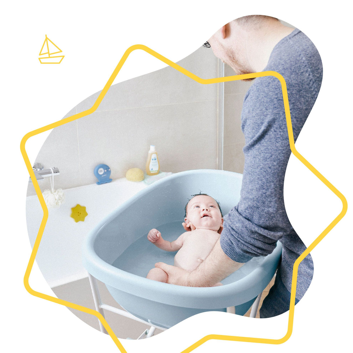 Babymoov Badewanne – 0 Monate bis 24 Monate – Hellblau – Badewanne – MamaMilla