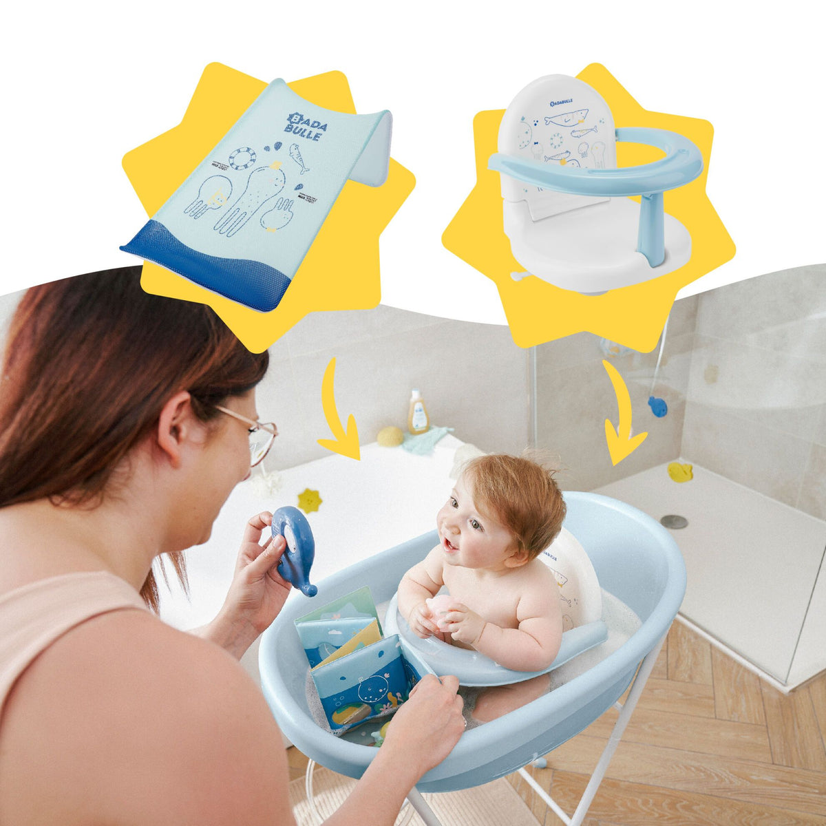Babymoov Badewanne – 0 Monate bis 24 Monate – Hellblau – Badewanne – MamaMilla