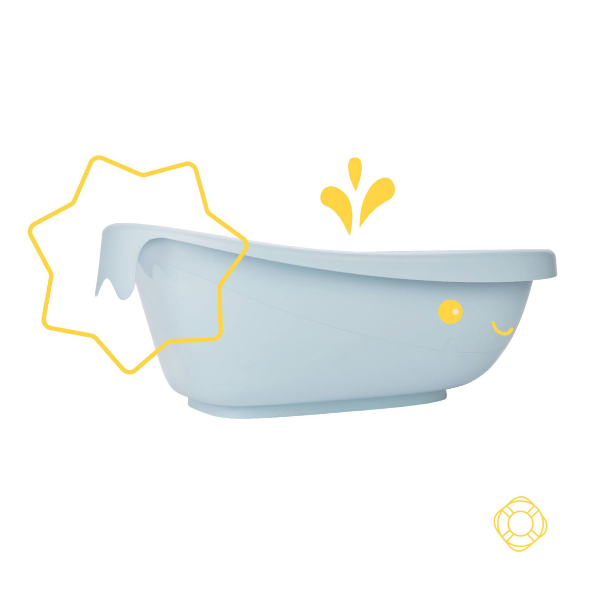 Babymoov Badewanne – 0 Monate bis 24 Monate – Hellblau – Badewanne – MamaMilla