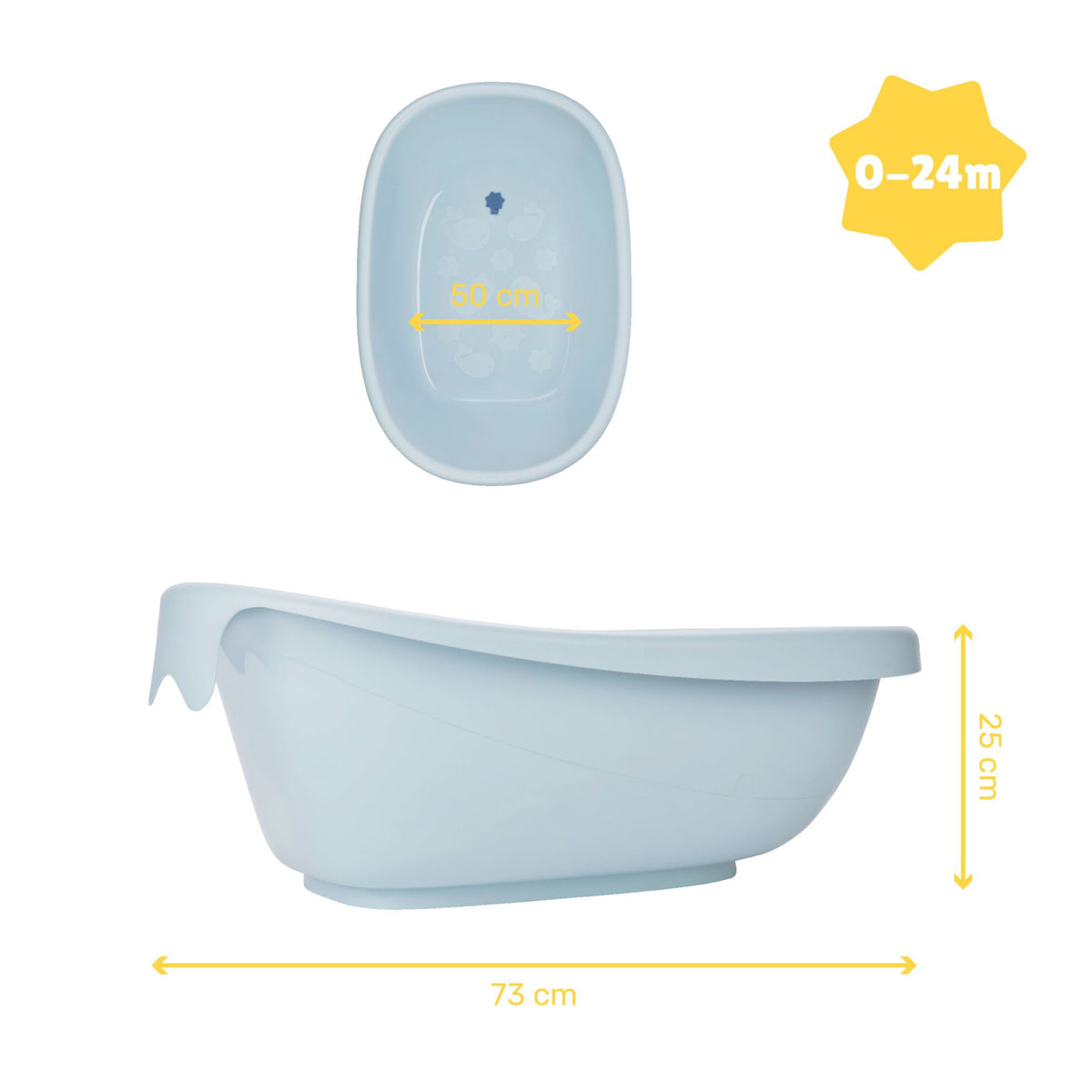 Babymoov Badewanne – 0 Monate bis 24 Monate – Hellblau – Badewanne – MamaMilla