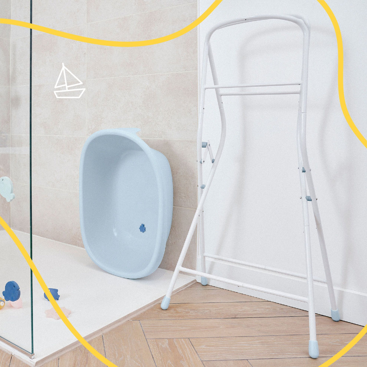 Babymoov Badewanne – 0 Monate bis 24 Monate – Hellblau – Badewanne – MamaMilla