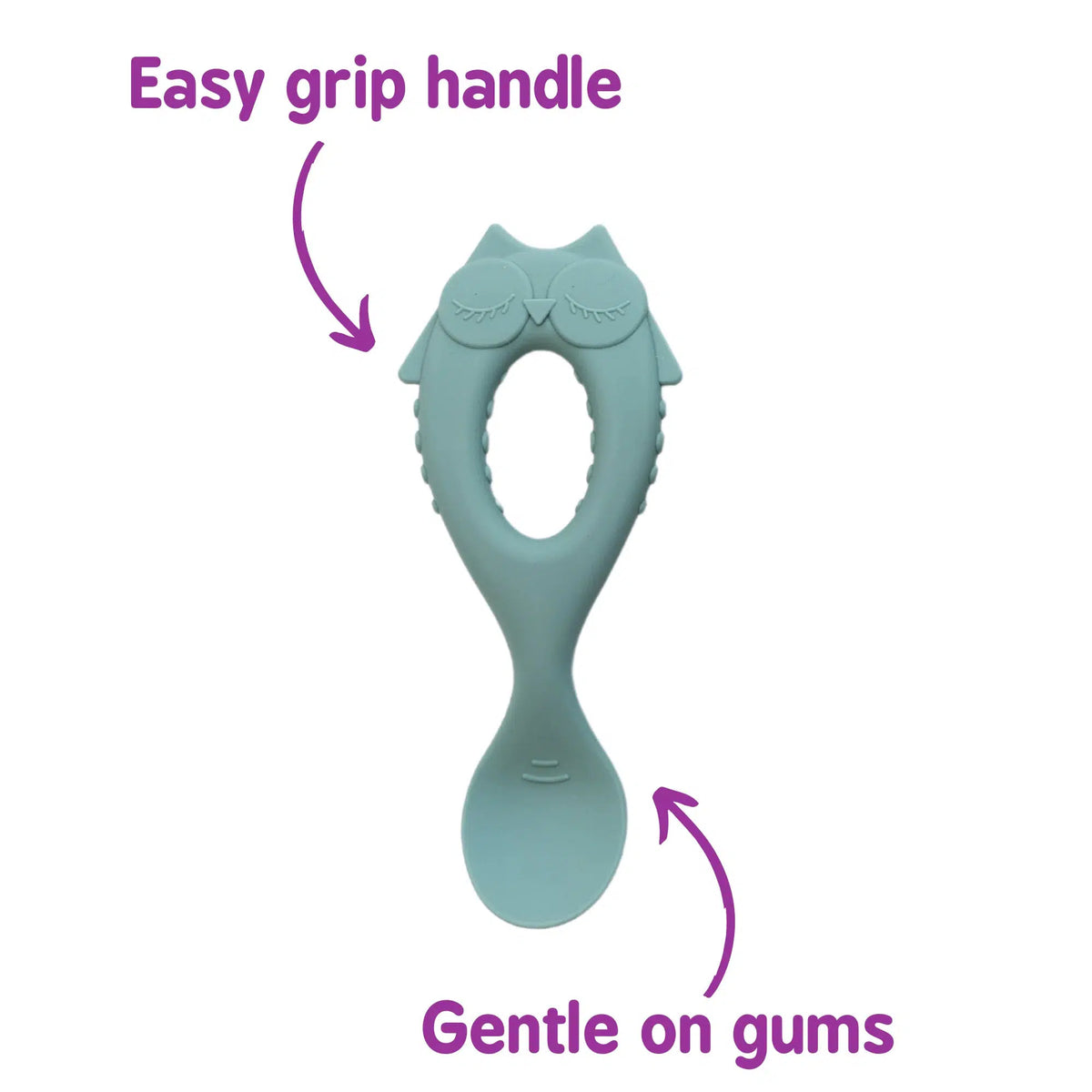 Tidy Tot Lätzchen, Teller und Löffel – SET – Eule – Lätzchen mit Ärmeln – MamaMilla