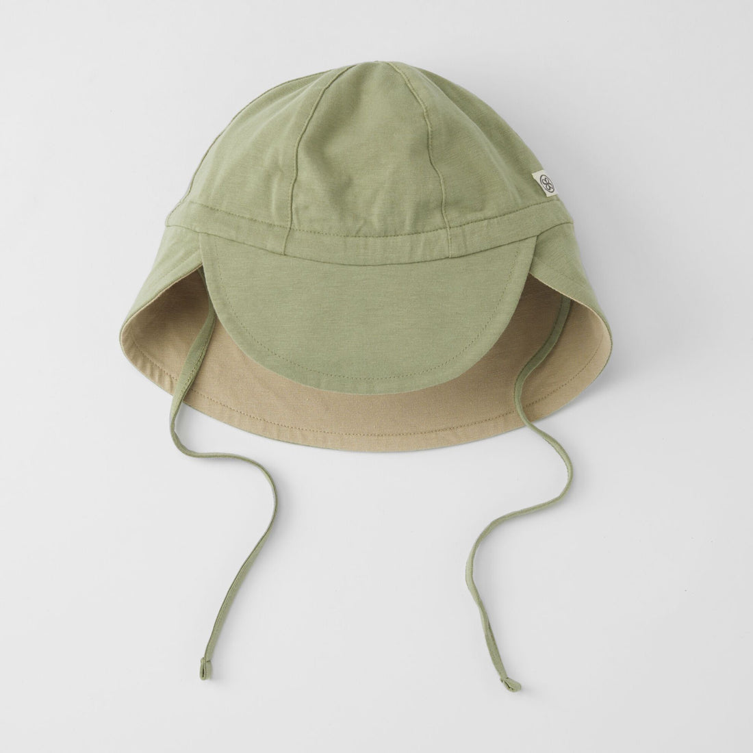 Cloby Sonnenhut UPF 50+ Olivgrün/Sandstrand 0–6 m – – MamaMilla
