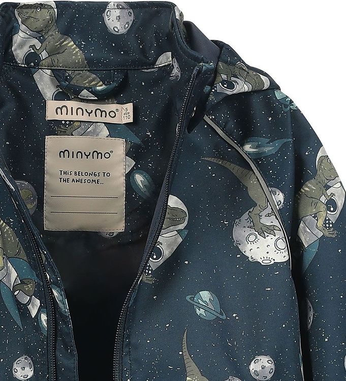 Minymo Softshell-Jacke – Dinos im Zimmer – Blue Nights – Softshell – Kind – MamaMilla