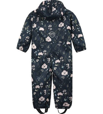 Minymo Softshell-Anzug - Flowers - Blue Nights - Softshell - Kind - MamaMilla