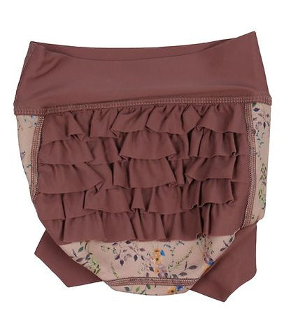 Mikk-line Neopren-Windelshorts – Blumen – Nougat – Bademode – MamaMilla