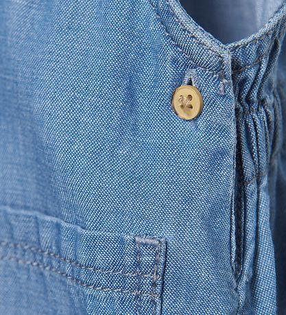 Minymo-Overall mit Rüschen – Denim – Grey Mist – Hosen – MamaMilla