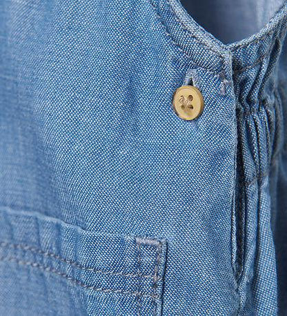 Minymo-Overall mit Rüschen – Denim – Grey Mist – Hosen – MamaMilla