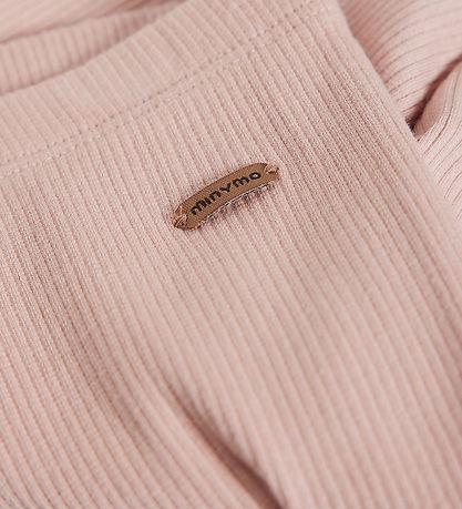 Minymo-Leggings im Rippenmuster – Mahogany Rose – Hose – MamaMilla