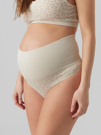Mamalicious nahtlose Schwangerschafts-String-Slips im 2er-Pack – Snow White Leo – Unterwäsche – MamaMilla