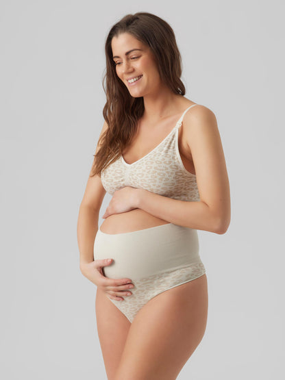 Mamalicious nahtlose Schwangerschafts-String-Slips im 2er-Pack – Snow White Leo – Unterwäsche – MamaMilla