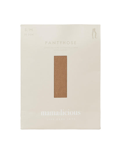 Mamalicious Stützende Nylonstrümpfe (30 den) 2er-Pack – Sabrina – Hellbraun – Umstandsmode – MamaMilla