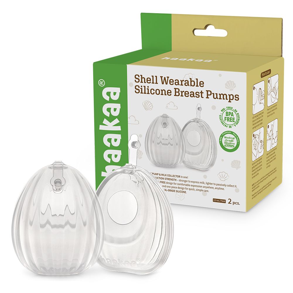 Haakaa Shell Tragbare Silikon-Milchpumpe 2 Stück 75 ml – Milchsammler – MamaMilla