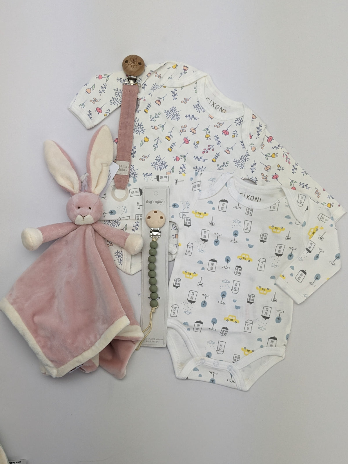 Fixoni-Body – New Nadja – Blumen – Weiß – Kleidung – MamaMilla