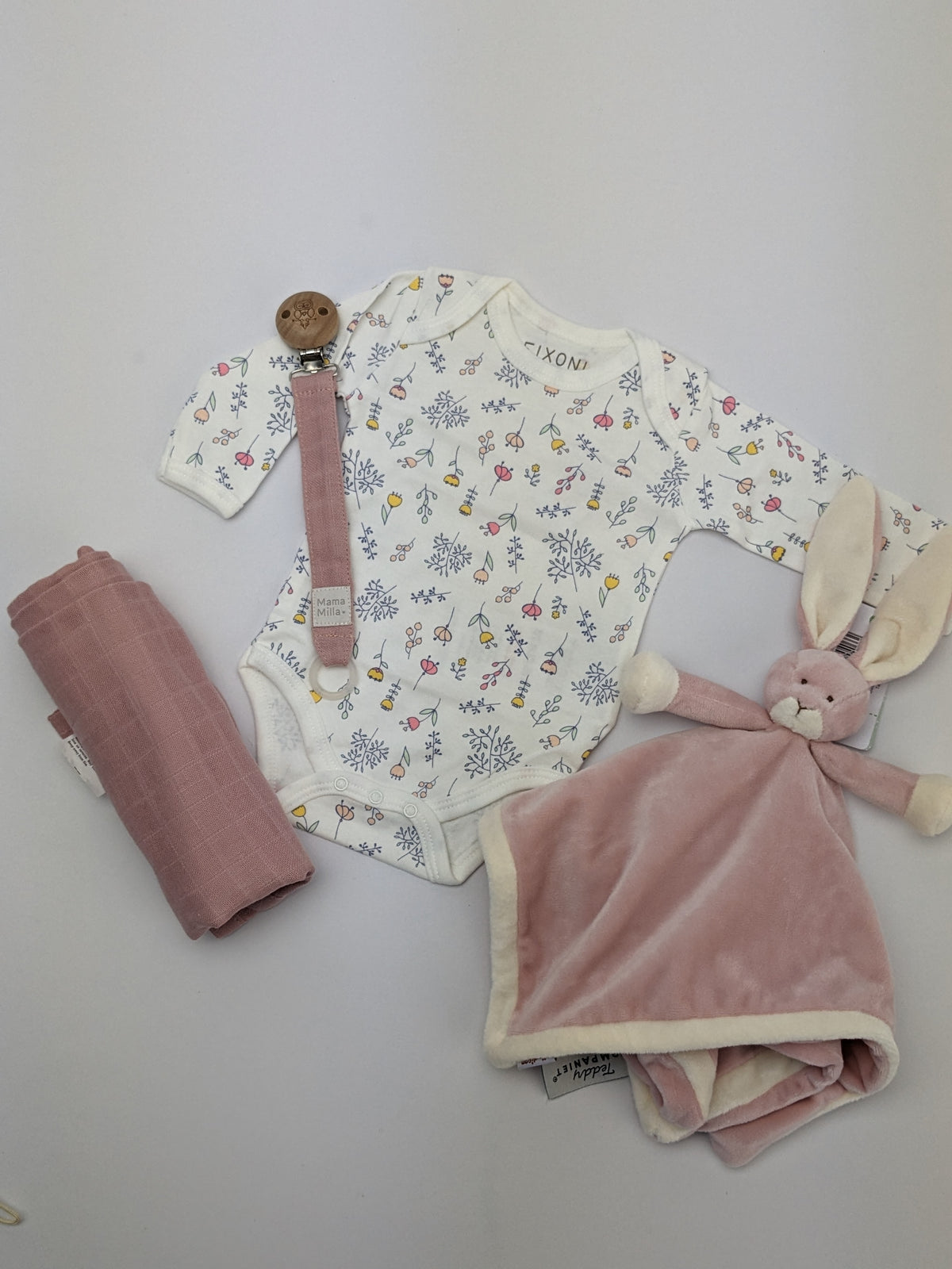 Fixoni-Body – New Nadja – Blumen – Weiß – Kleidung – MamaMilla