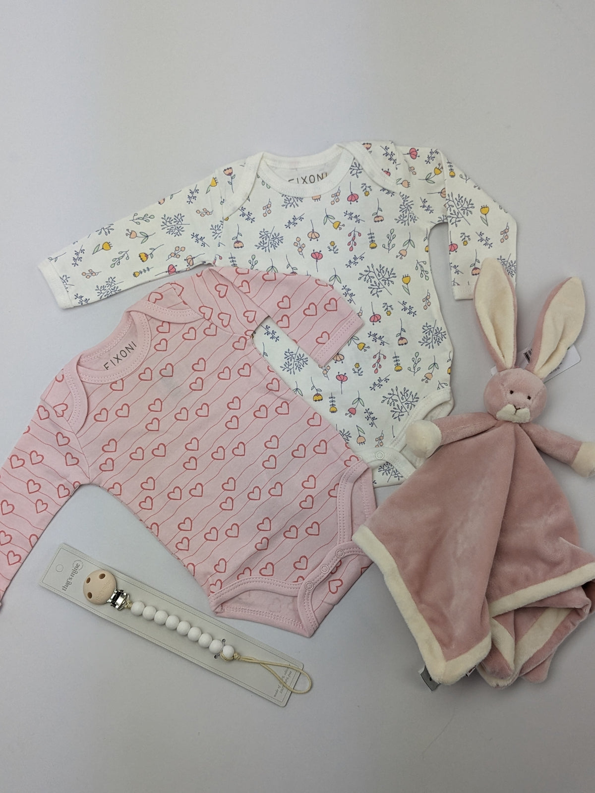 Fixoni-Body – New Nadja – Blumen – Weiß – Kleidung – MamaMilla