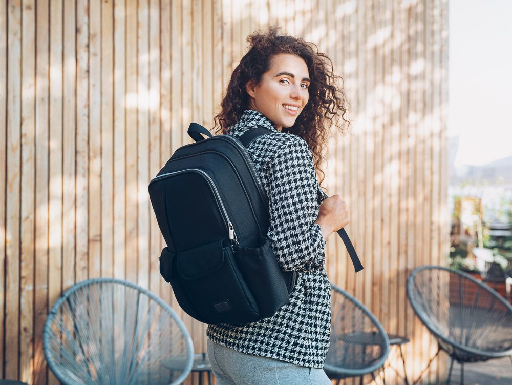 Bizzi Growin RucPOD® Wickeltasche und Reisebett – Chelsea Black – – MamaMilla