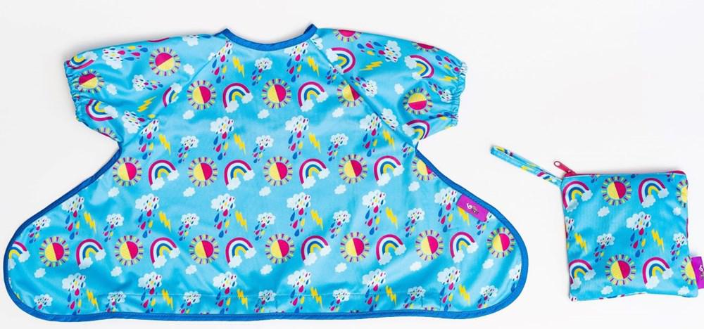 Tidy Tot Lätzchen mit Saugnapf (kurze Ärmel) – Regenbogen – Lätzchen mit Ärmeln – MamaMilla