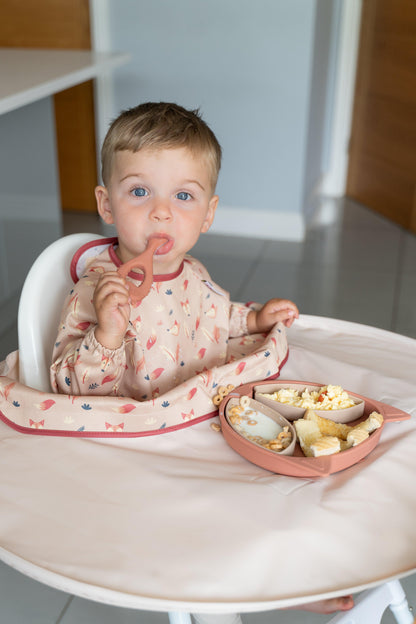 Tidy Tot Lätzchen und Tablett – SET – Sand Fox – Lätzchen mit Ärmeln – MamaMilla