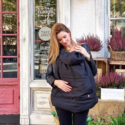 Wombat &amp; Co. Übergangstragebezug für Babytrage und Wickeltuch – Schwarz – Tragebezug – MamaMilla