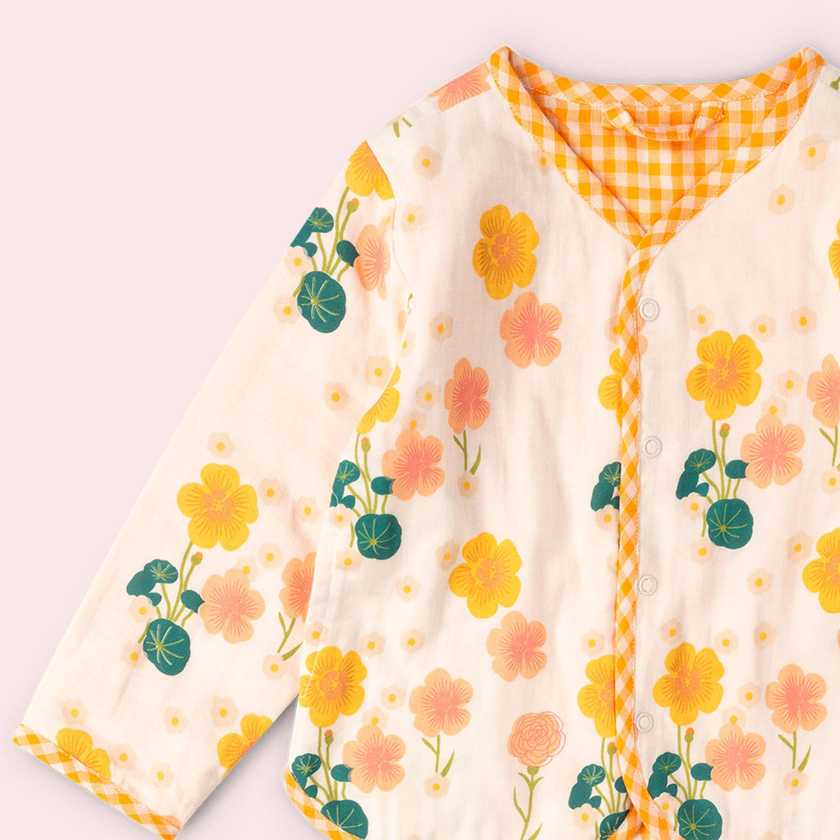 Little Green Radicals Forårsjakke - Børn - Vendbar - Creme Blomster