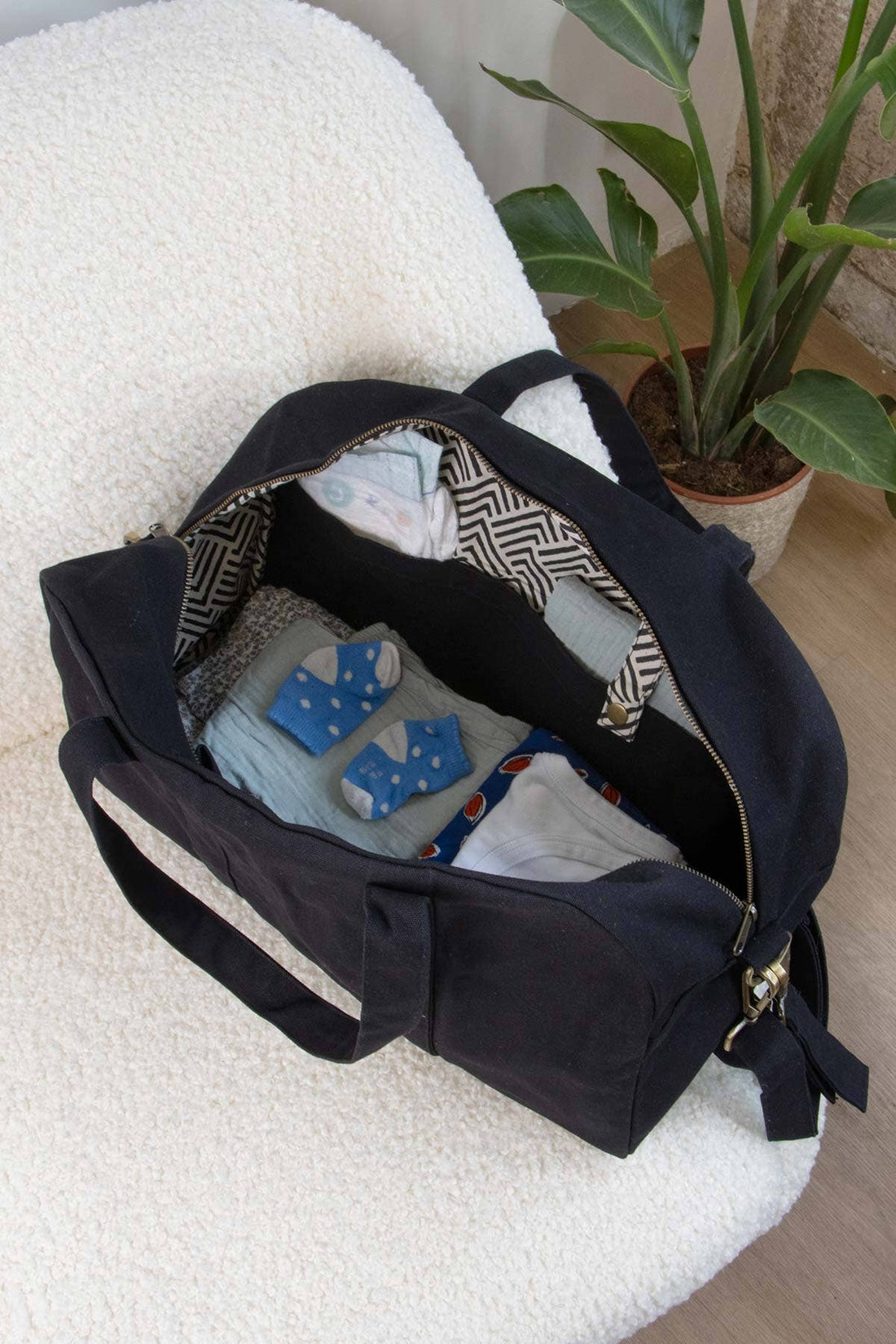 Hindbag Pusletaske - Økologisk Bomuld - Sort