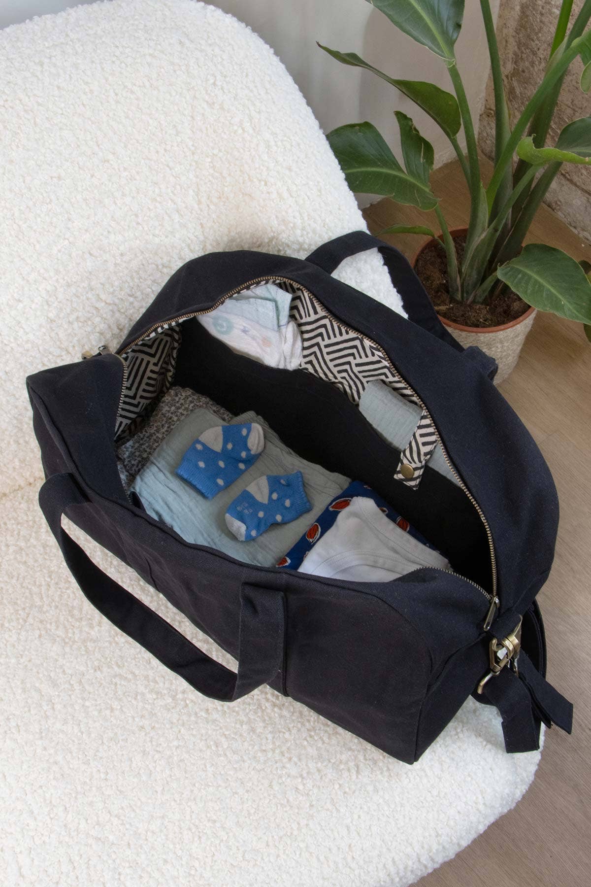 Hindbag Pusletaske - Økologisk Bomuld - Sort