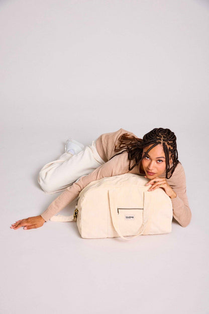 Hindbag Pusletaske - Økologisk Fløjl - Beige