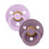 BIBS Color runder Schnuller, Größe 2, Latex – Violet Sky/Mauve (2er-Pack) – MamaMilla