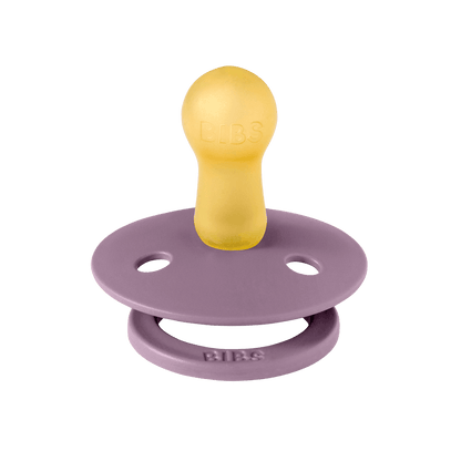 BIBS Color runder Schnuller, Größe 2, Latex – Violet Sky/Mauve (2er-Pack) – MamaMilla
