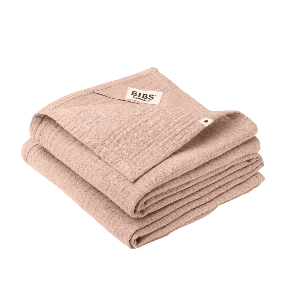 BIBS 2er-Pack Stoffwindeln „Blush“ aus weichem Musselin (Bio-Baumwolle) – MamaMilla