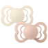 BIBS Supreme symmetrischer Schnuller, Größe 2, Silikon – Elfenbein/Blush (2er-Pack) – MamaMilla