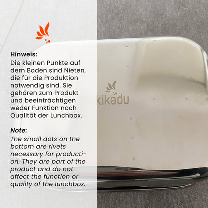 Kikadu Madkasse til Børn - Rustfri Stål - 3 Rum - Natur Giraf