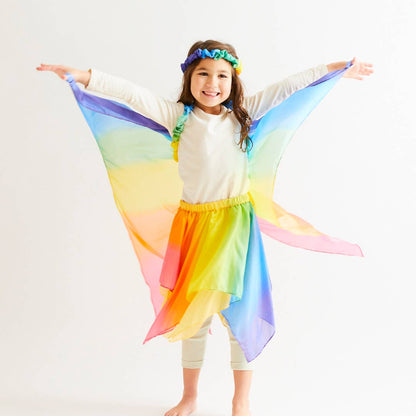 Sarahs Seiden-Regenbogenflügel aus Seide – für Feen-Verkleidungsspiele – MamaMilla