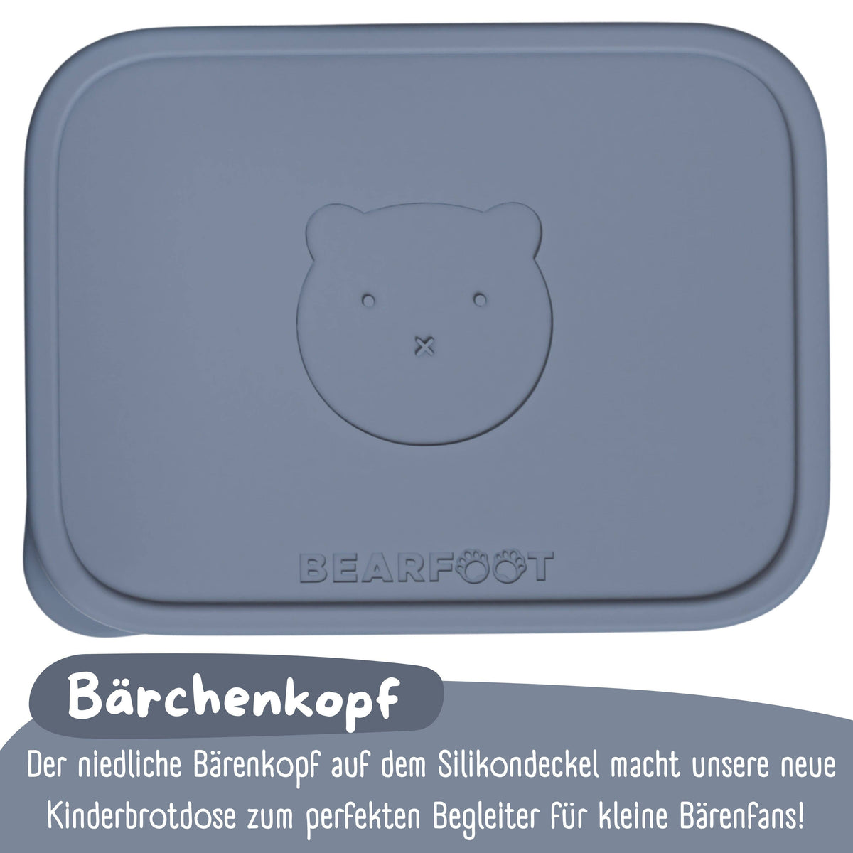 BEARFOOT Lunchbox aus Bento-Stahl mit 4/6 Fächern (verstellbar) – Blau: 700 ml – Lunchbox – MamaMilla