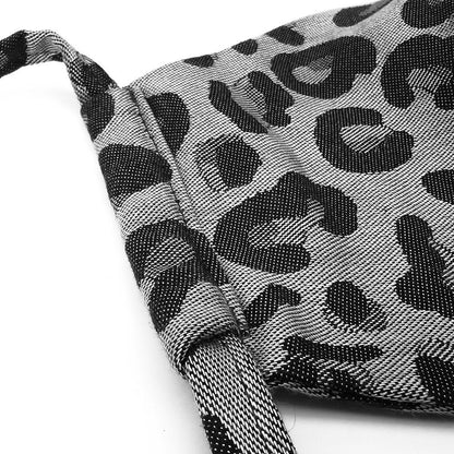 Fidella Mundschutz - Leopard/Silber mit Krawatte - - MamaMilla
