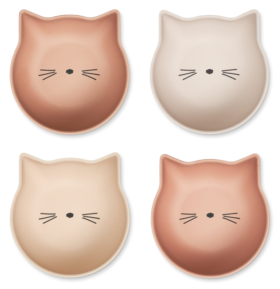 Liewood Filiz snackskåle 4-pak - Cat Tuscany Rose Multi Mix