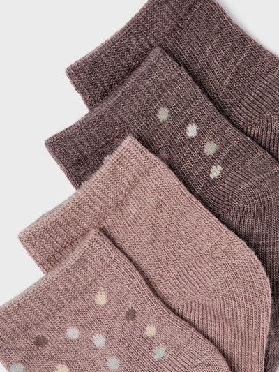 Name it 4er-Pack Wollsocken – Wak – Punkte – Geweih – Socken – MamaMilla
