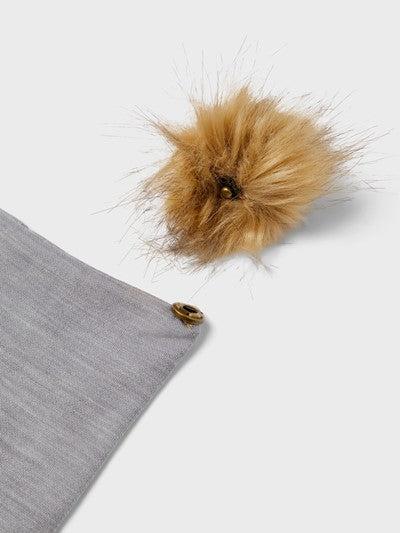 Name it Mütze aus Wolle mit Bommel – Wuppo – Silberfiligran – Babymütze – MamaMilla