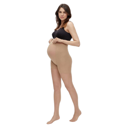 Mamalicious Stützende Nylonstrümpfe (30 den) 2er-Pack – Sabrina – Hellbraun – Umstandsmode – MamaMilla