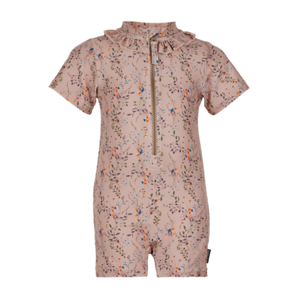 Mikk-line Badeanzug – Blumen – Nougat – Bademode – MamaMilla