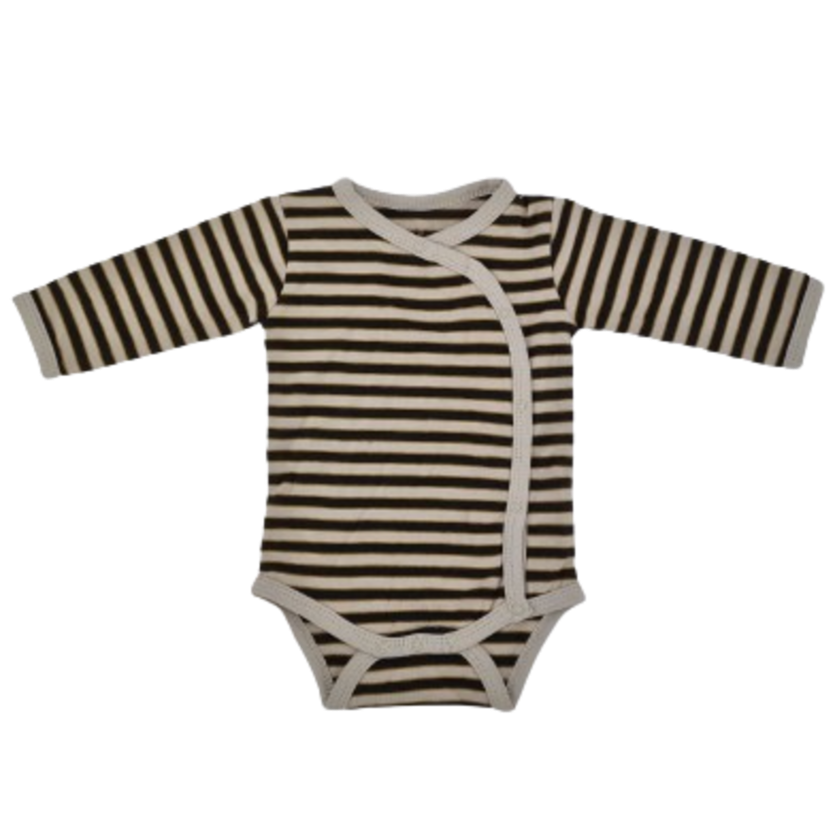 Kleiner Rags-Body mit Seitenverschluss – Streifen – Grau – Body – MamaMilla