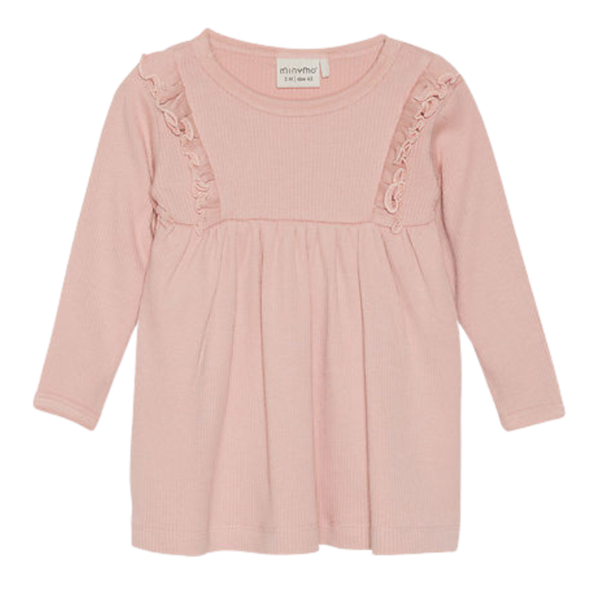 Minymo Rib-Kleid – Mahogany Rose – Kleid – MamaMilla