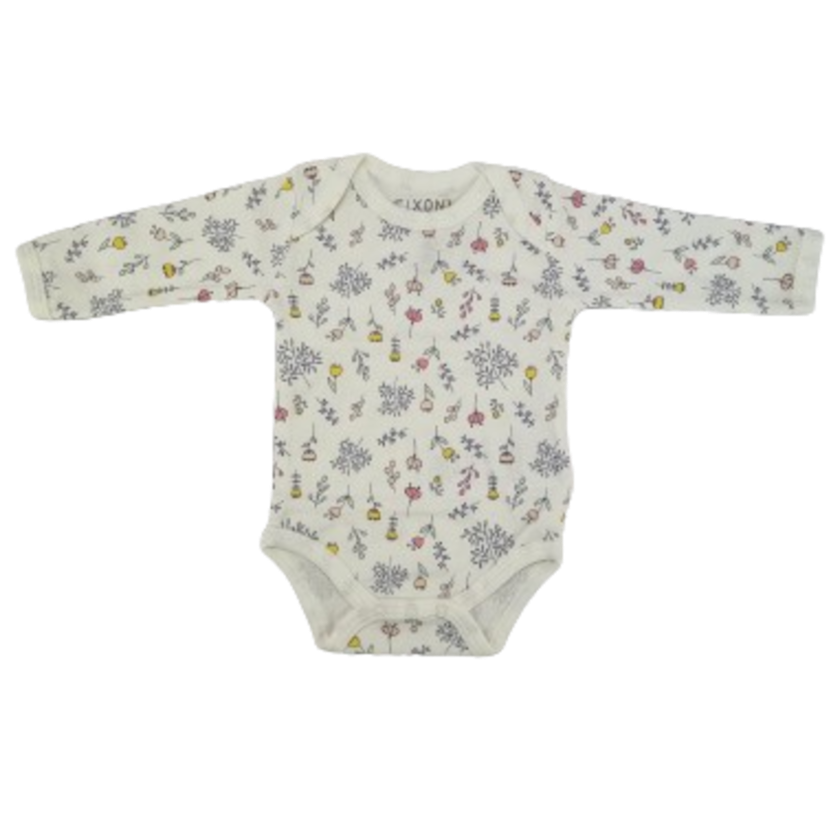 Fixoni-Body – New Nadja – Blumen – Weiß – Kleidung – MamaMilla